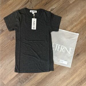 ÉTERNE Charcoal Short Sleeve Tee – XS – NWT
